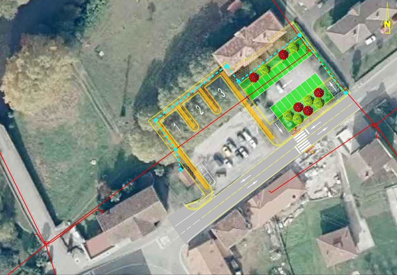ORONOZ - Distribución del proyecto para construir un intercambiador y aparcamiento público en Oronoz Mugaire
